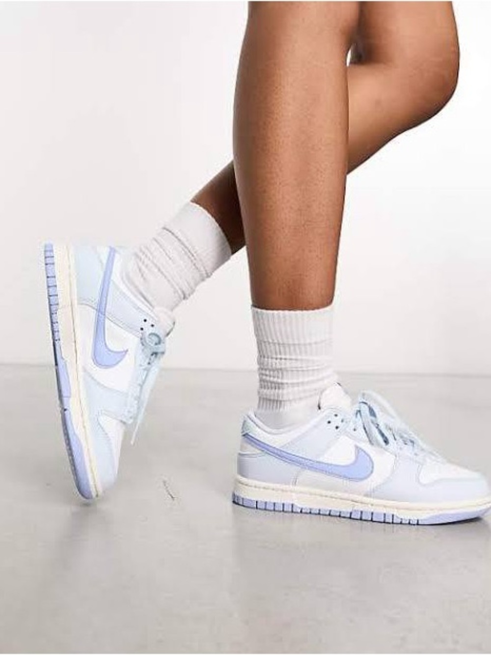 Nike Women's Dunk low Sneakers Shoes Next Nature White Blue 5.5Y Size 7 Rare